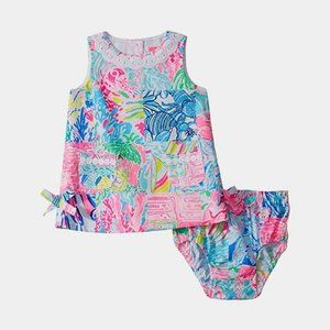 Infant Lilly Shift Dress In Multi Pop Up Summer Remix Patch, Size 18-24 Months